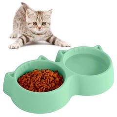 MINARI - Plato Comedero Bebedero para Gato Perro Mascotas Verde 714P