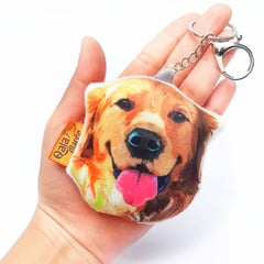 QALA DISEÑO - Llavero hecho a mano - - Perro Golden Retriever