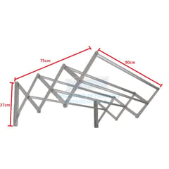 GENERICO - Tendedero de ropa Plegable Aluminio 90X75X27 cm