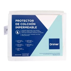 DRIMER - Protector De Colchón Amoldable Impermeable Queen