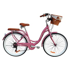 BOX BIKE - Bicicleta Box Vintage Aros 26 con Shimano - Rosado