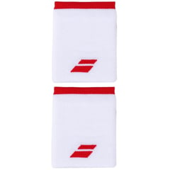 BABOLAT - Pack De 2 Muñequeras Grandes Para Tenis - Blanca-Roja