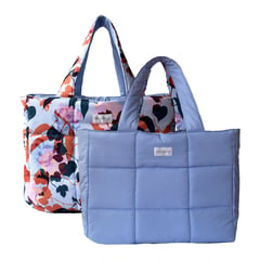 ESME & ODRILIA - Tote Bag Reversible Enredos Celeste