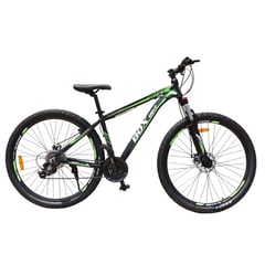 BOX BIKE - Bicicleta Box de Aluminio Aro 29 - Negra con Verde