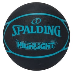 SPALDING - PELOTA PARA BASKET HIGHLIGHT GOMA BLACK BLUE 7