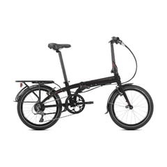 TERN - Bicicleta Plegable Link D8 Black Parrilla y Tapabarros