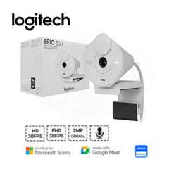 LOGITECH - Cámara Logitech BRIO 300 FHD 1080P USB-C Blanco