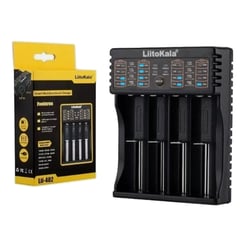 LIITOKALA - Cargador baterias 18650 AA AAA pila recargable LII-402 li-ion PWRbank