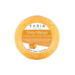 FARIA NATURALS - Shampoo Sólido Cabello Opaco Shiny Mango Natural y Vegano