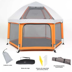 LA SONAJA - CARPA CASITA PISO PROTECTOR SOLAR INTERIOR-EXTERIOR NARANJA