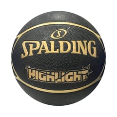 SPALDING - PELOTA PARA BASKET HIGHLIGHT GOMA BLACK GOLD - 7