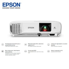 EPSON - Proyector Epson Powerlite E20 3400 Lúmenes/Resolución XGA 1024x768
