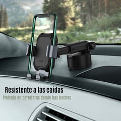 BASEUS - Soporte de celular con brazo reforzado para auto camioneta