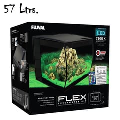 GENERICO - Acuario Fluval Flex Kit de 57 litros, con cristal frontal concavo, Hagen