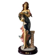 Derby - Adorno Figura Decorativa Dama con Flores 50CM