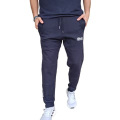 M MUSCLE MUSEUM - Jogger Deportivo Color Azul Bolsillos con Cierre para Hombre