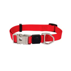 PETMATE - Collar Ajustable Deluxe para Perro Rojo 3/4"x14-20"