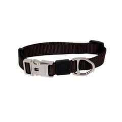 PETMATE - Collar Ajustable Deluxe de Perro Negro 3/4"x14-20"