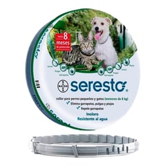 BAYER - Collar Antipulgas Perros Pequeños Seresto Hasta 8kg