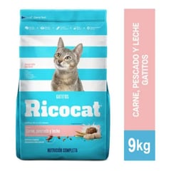 RICOCAT - Ricocat Gatitos Carne, Pescado y Leche 9 Kg.