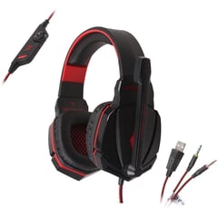 KOTION EACH - Audifono Microfono Pro Gamer G4000 Red Gaming Laptop Pc