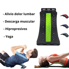 GENERICO - Dispositivo estirar espalda alivio dolor lumbar corrector de postura