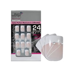 PRETTY WOMAN - Uñas Plasticas Acrilicas Set Rosa CRayas