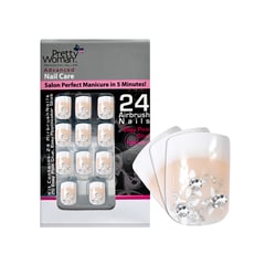 PRETTY WOMAN - Uñas Plasticas Acrilicas Beige CFlor Cristal