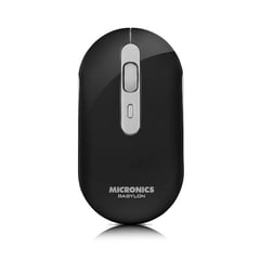 MICRONICS - Mouse Inalámbrico 1600dpi Negro Recargable Babylon M721