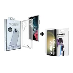 GENERICO - Case Space para Samsung S23 Ultra Y Vidrio Templado UV Transparente