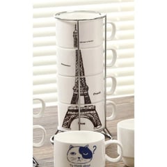 UNIVERSAL - Set de tazas 4 pzas diseño torre eiffel