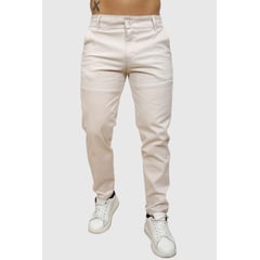 J JERAOUS - Pantalón JERAOUS de drill strech Beige