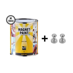 MAGPAINT - Pintura Efecto Magnético MagnetPaint 1L + 2 Imanes De Neodimio Pin