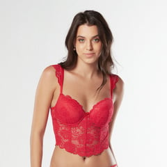 BOMBON ROJO - Sexy corpiño tipo corset