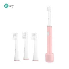 INFLY - - Cepillo dental eléctrico P60 Rosa - Incluye set de repuestos