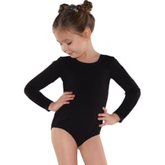 PREMIUM GIFT - Body Leotard Algodón Manga Larga - Negro