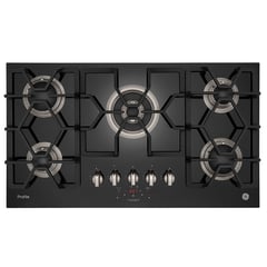 GENERAL ELECTRIC - Cocina Profile PGP95KBG0 Empotrable a Gas 90 cm Negro