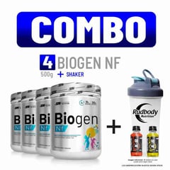 UNIVERSE NUTRITION - COMBO - 4 BIOGEN NF 500 GR. CHOCOLATE + SHAKER