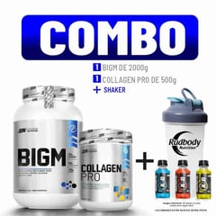 UNIVERSE NUTRITION - COMBO UN - BIGM 2 KG. VAINILLA+ COLLAGEN PRO 500GR FRUIT PUNCH +SHAKER