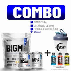 UNIVERSE NUTRITION - UN - BIGM 3 KG. VAINILLA + CREABOLIC 500G+PRO BCAA 500G NARANJA+SHAKER