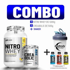 UNIVERSE NUTRITION - COMBO UN - NITRO WHEY 1.200 KG. VAINILLA + CREABOLIC 500 GR. + SHAKER