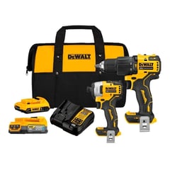 DEWALT - Taladro Percutor + Atornillador de Impacto inalámbrico 20v ATOMIC DCK279D1E1-B2