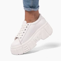 MAGDALENA SHOES - ZAPATILLAS PLATAFORMA CHUNKY BASIC 801 BLANCO