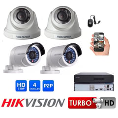 kit 4 Cámaras Seguridad HD Combo Renovación