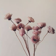 DECORA FLORES - Ramo rosas secas lilas x 12