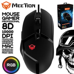 MEETION - Mouse Gamer 8D 10000 DPI Programmable for STUDY WORK GAMING!