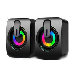 SASARU - Mini Parlante FEITUN Para PC con Luces RGB