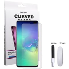 GLASS - Vidrio Templado UV Para Samsung S10 Plus Protector Curvo Full Pegament