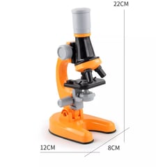 GENERICO - Kit de microscopio LED 100X-1200X Juguete educativo Naranja