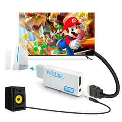 Convertidor Adaptador Para Nintendo Wii A Hdmi Audio 1080p